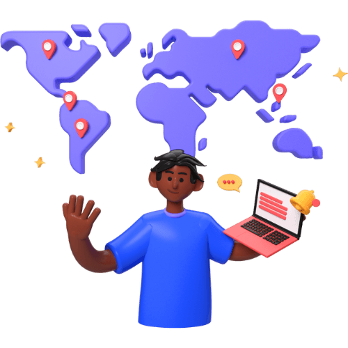 Global ABA community with world map showing international reach of professionals