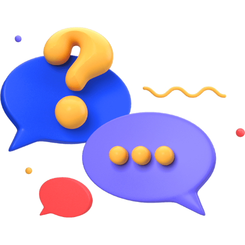 Contact illustration with chat bubbles