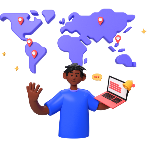 Global ABA community with world map showing international reach of professionals
